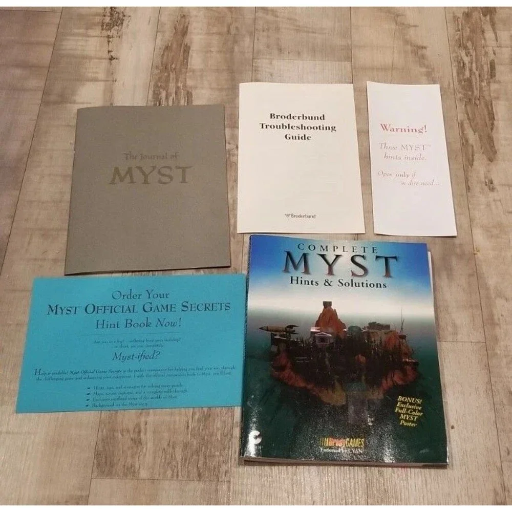 Lot Of 3 MYST 10th Anniversary DVD RIVEN Hints And Solutions Official Guide PC